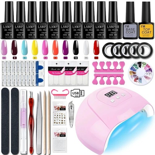 Gel nail polish kit - polish, uv