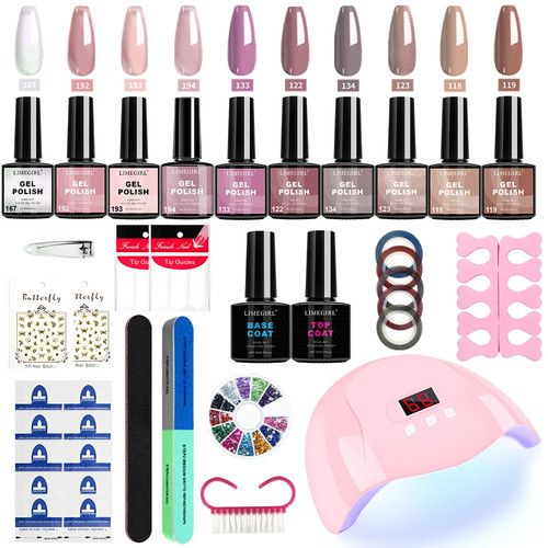 Gel nail polish kit led - nail,